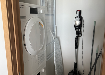 Utility room with washer and dryer